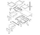 Maytag MTB2155ERQ shelves & accessories diagram