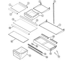 Maytag PTB1950DEQ shelves & accessories diagram