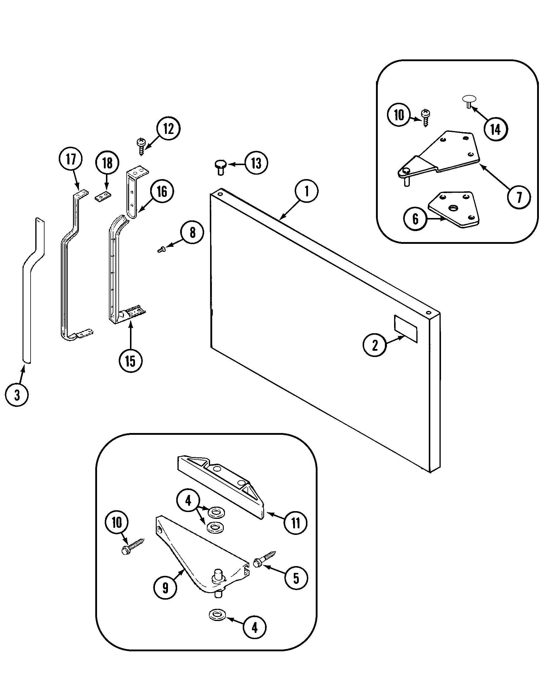 Freezer outer door