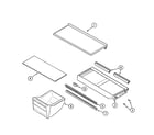 Maytag PTB1553FRQ shelves & accessories diagram