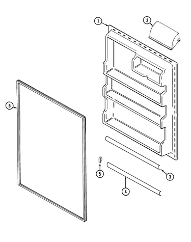 Fresh food inner door (bisque)