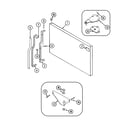 Magic Chef CTB1922ARQ freezer outer door (bisque) diagram