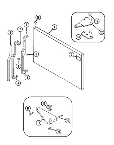 Freezer outer door (bisque)