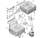 Maytag MDB9000AWB track & rack assembly diagram