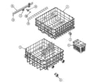 Crosley CDU8000B track & rack assembly diagram