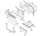 Maytag MER5730BAW door/drawer diagram