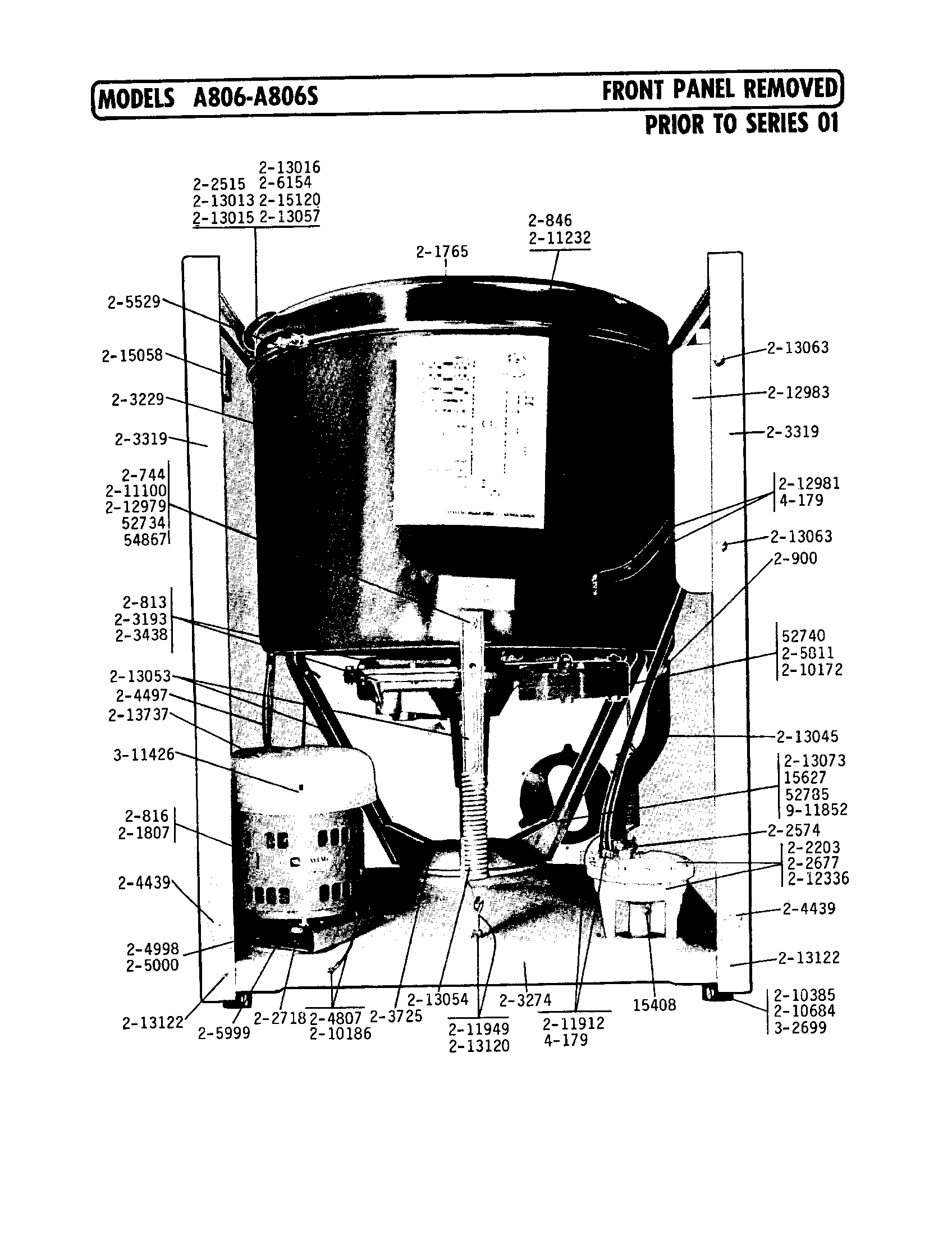 FRONT PANEL REMOVED PRIOR TO SERIES 01