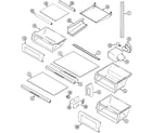 Maytag MSD2754FRW shelves & accessories diagram