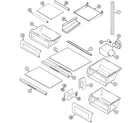 Maytag MSD2754FRA shelves & accessories diagram