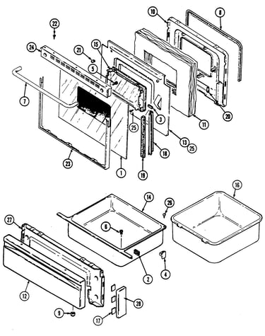 Door/drawer (cre9500ace, cre9500ade)