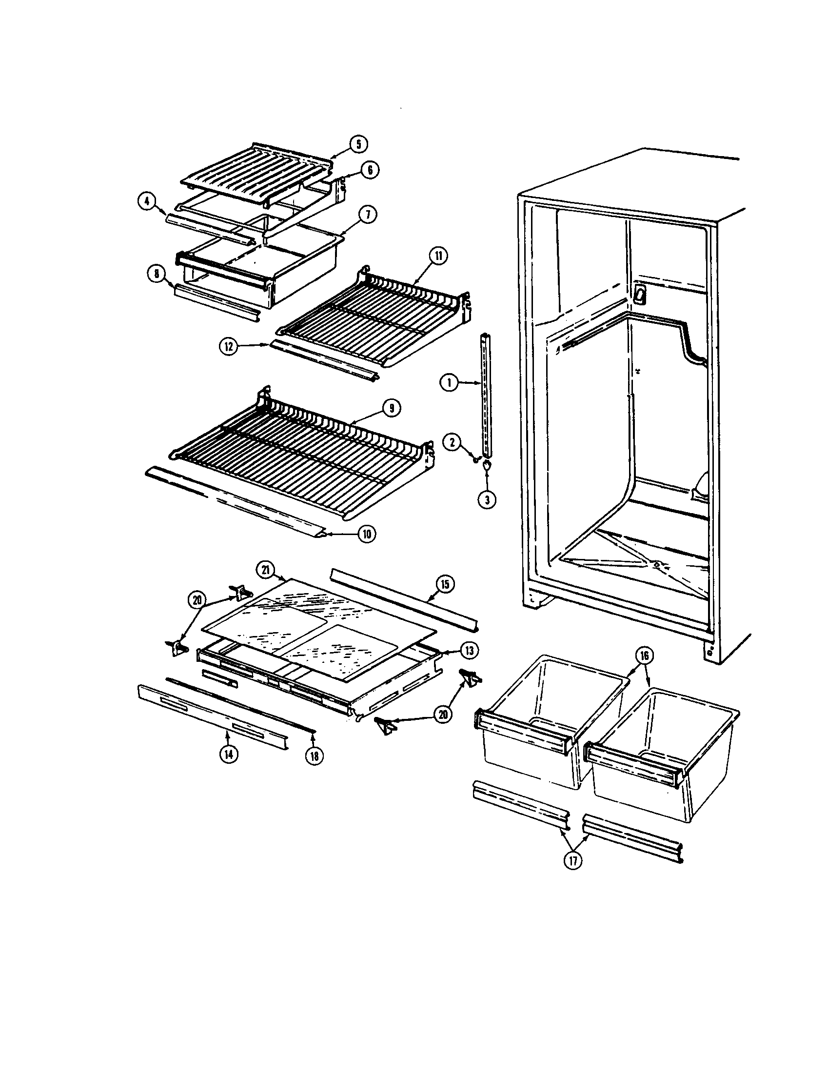 SHELVES AND ACCESSORIES