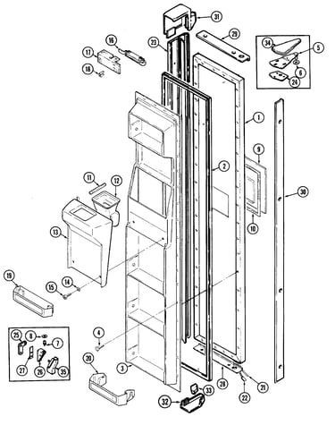 Freezer door