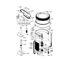 Maytag LA512 tub/agitator/mounting stem diagram