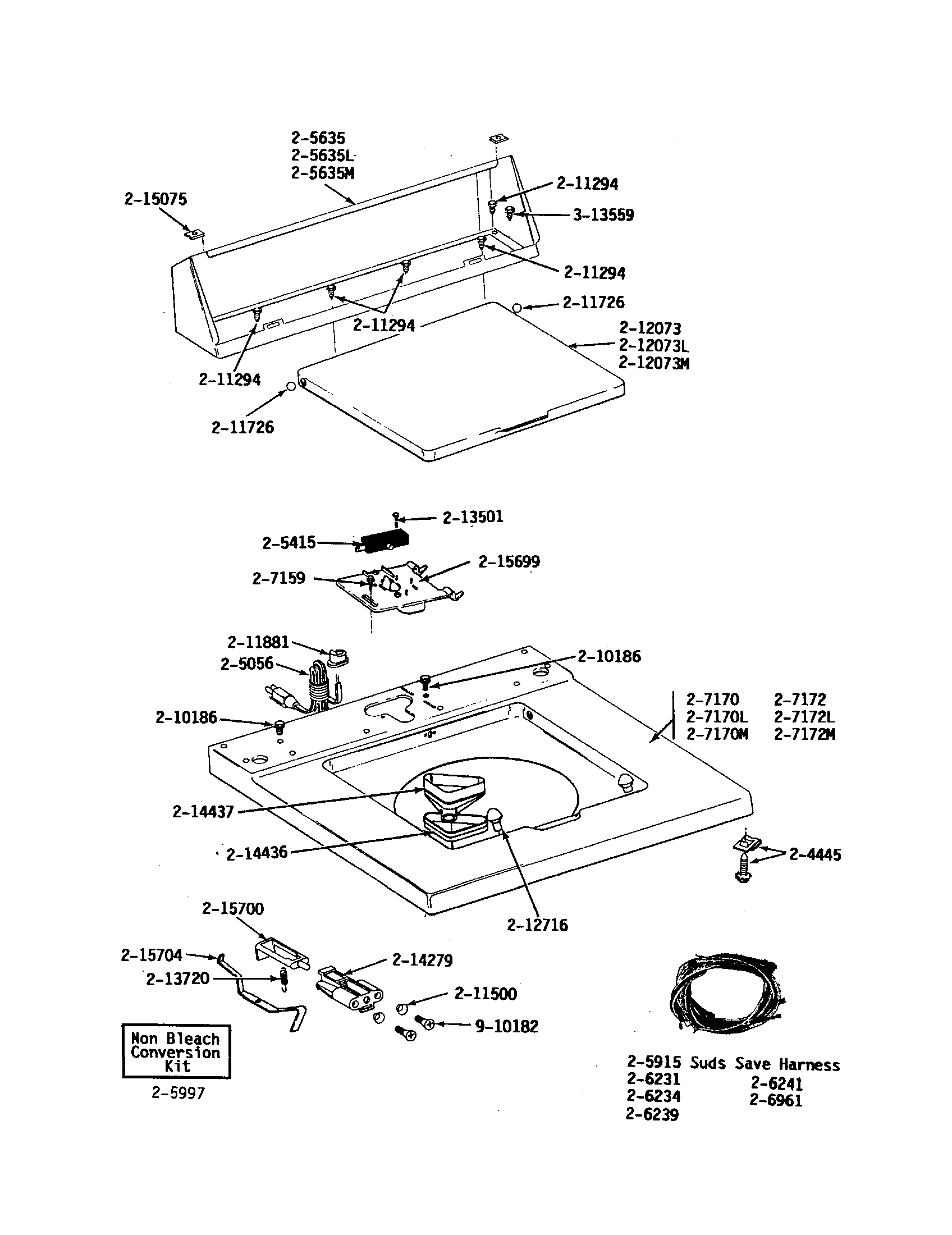 TOP, CONSOLE, AND LID SWITCH