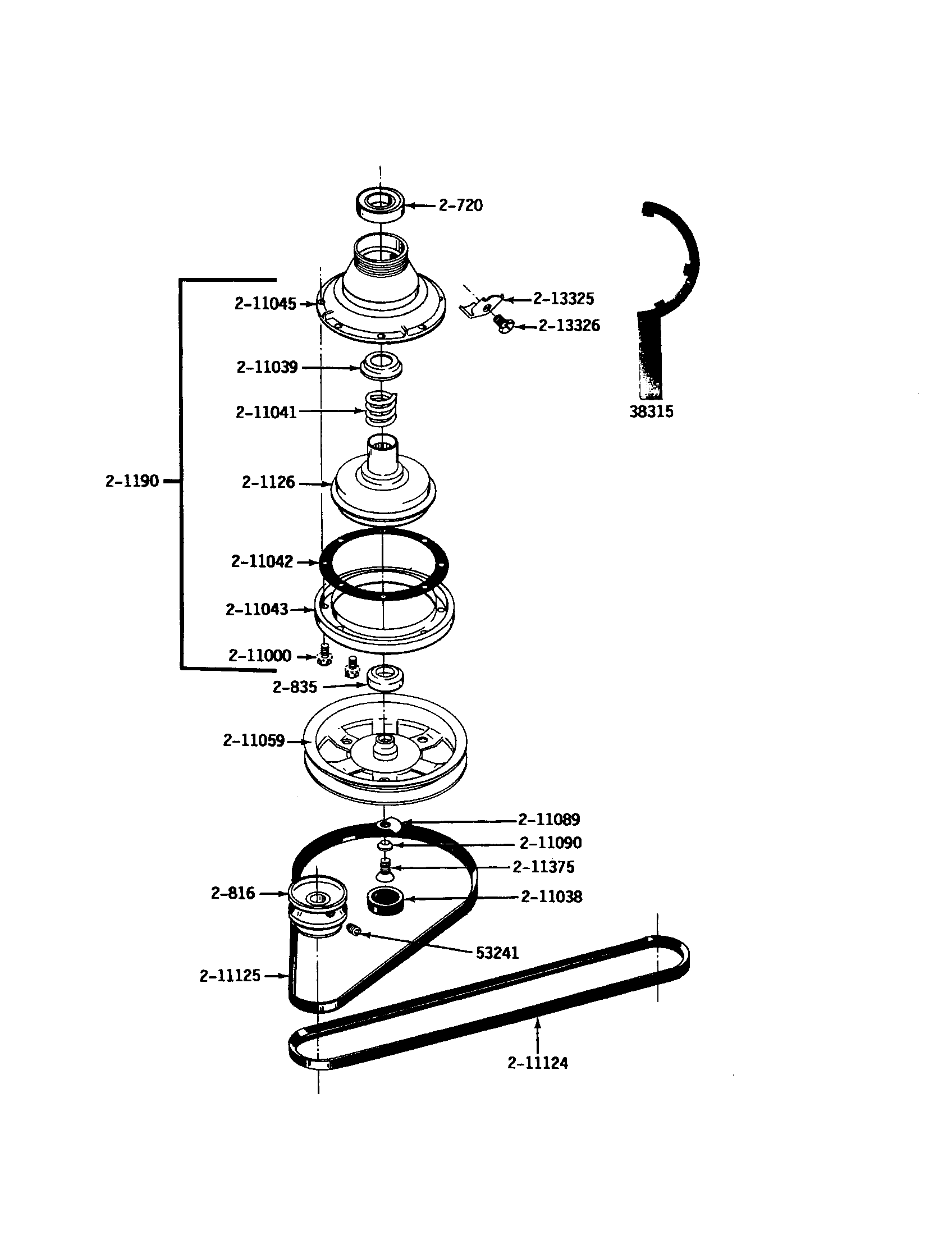 Clutch, brake, and belts