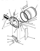 Fr blkhd, air duct, felt seal & cylinder