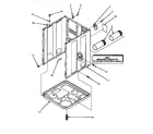 Amana LE1007W-P1177601WW cabinet, exhaust duct & base diagram