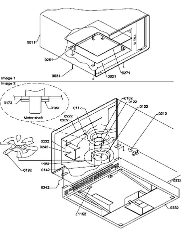 Shelf/stirrer motor