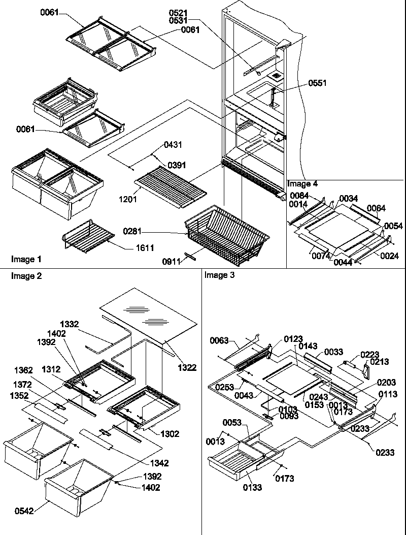 Shelving assemblies