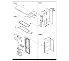 Amana ARS9167AW-PARS9167AW0 refrigerator door, trim and handles diagram
