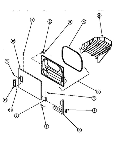 Loading door with drying rack