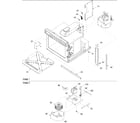 Amana DEC11E-P1325203M splash shield & blower assy diagram
