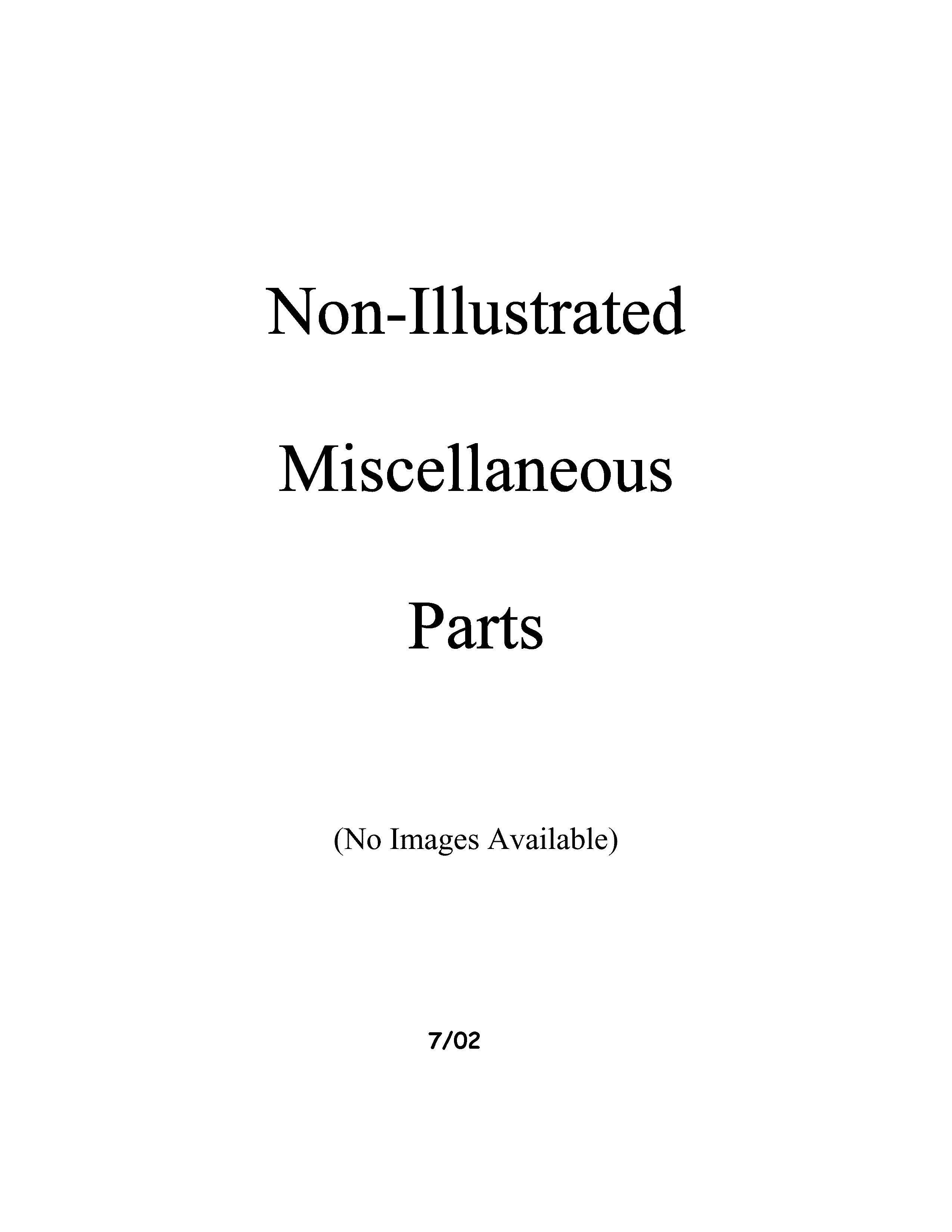 Miscellaeous information