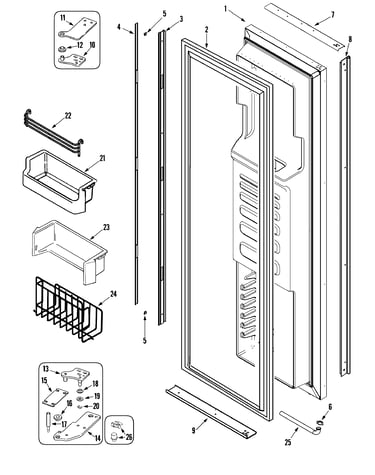 Freezer door