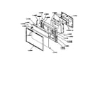Maytag BCRG800 oven door assembly diagram