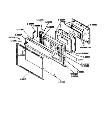 Oven door assembly