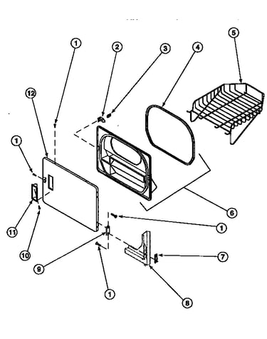 Loading door with drying rack