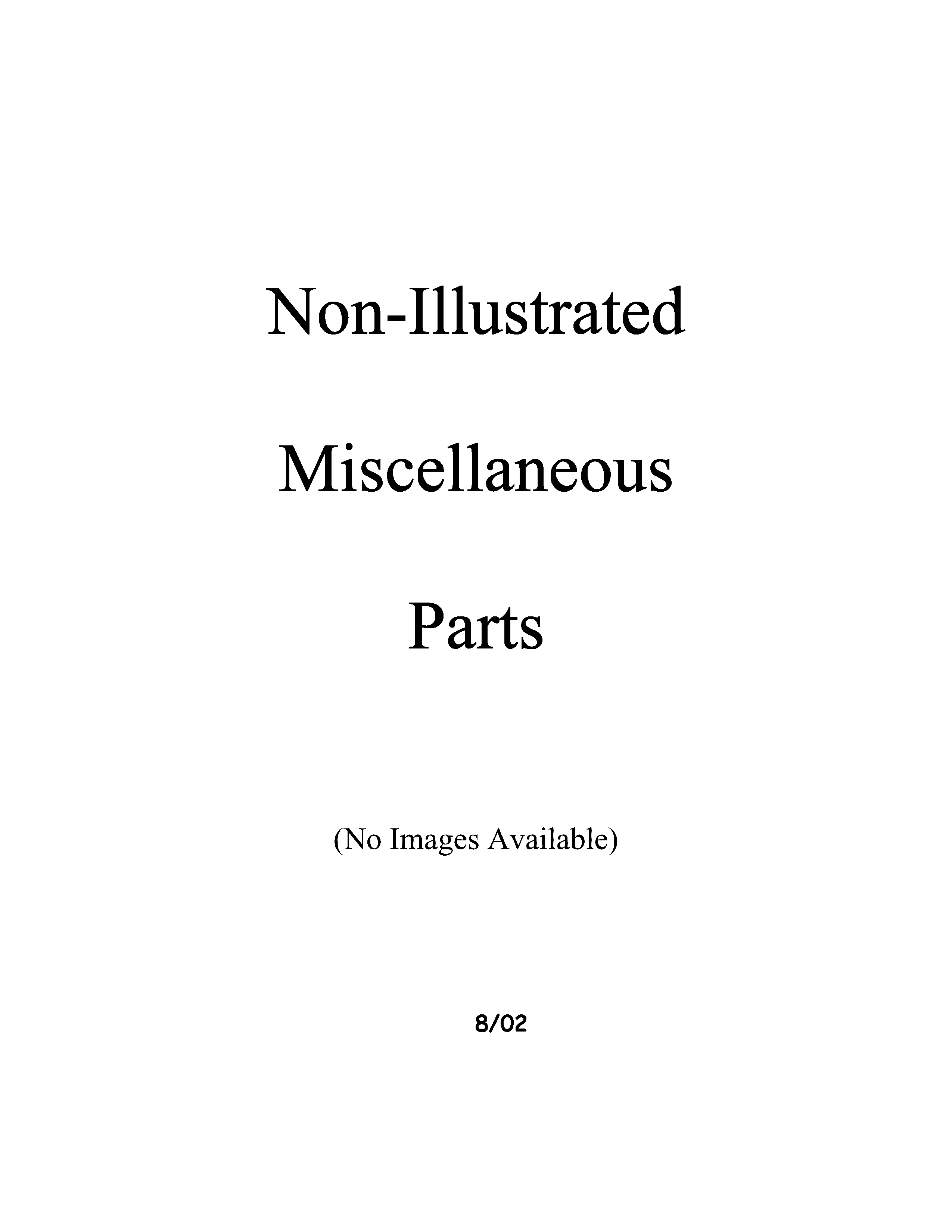 Miscellaeous information