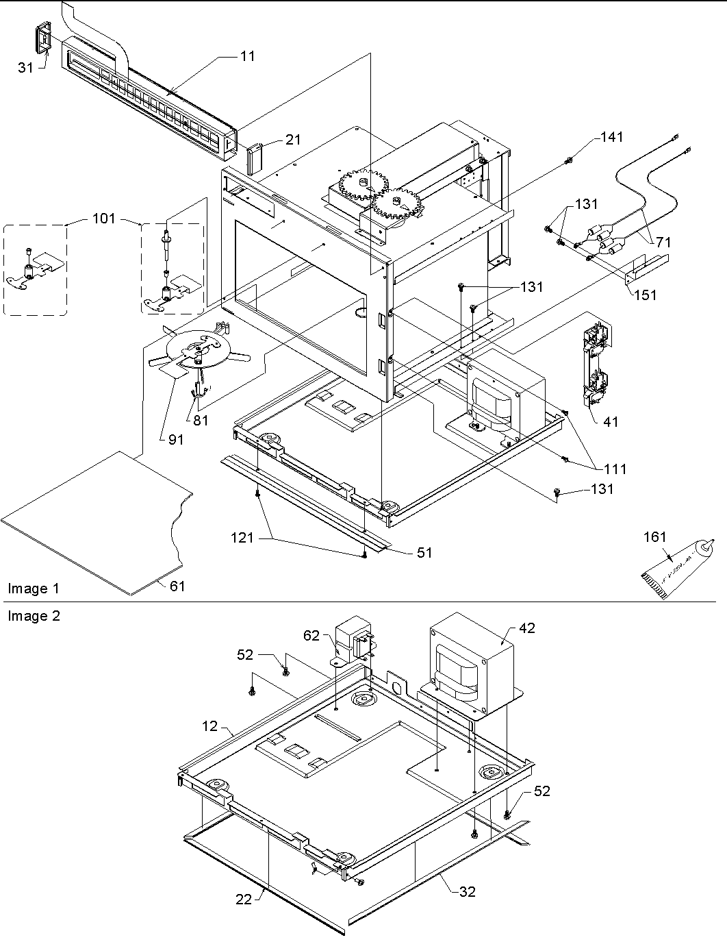 Control/antenna & basepan assembly