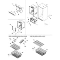 Kenmore 59662234200 interior cabinet & freezer shelving diagram