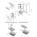 Kenmore 59672822200 interior cabinet & freezer shelving diagram