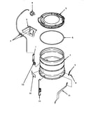 Outer tub, cover & pressure hose