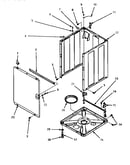 Front panel, base & cabinet assy