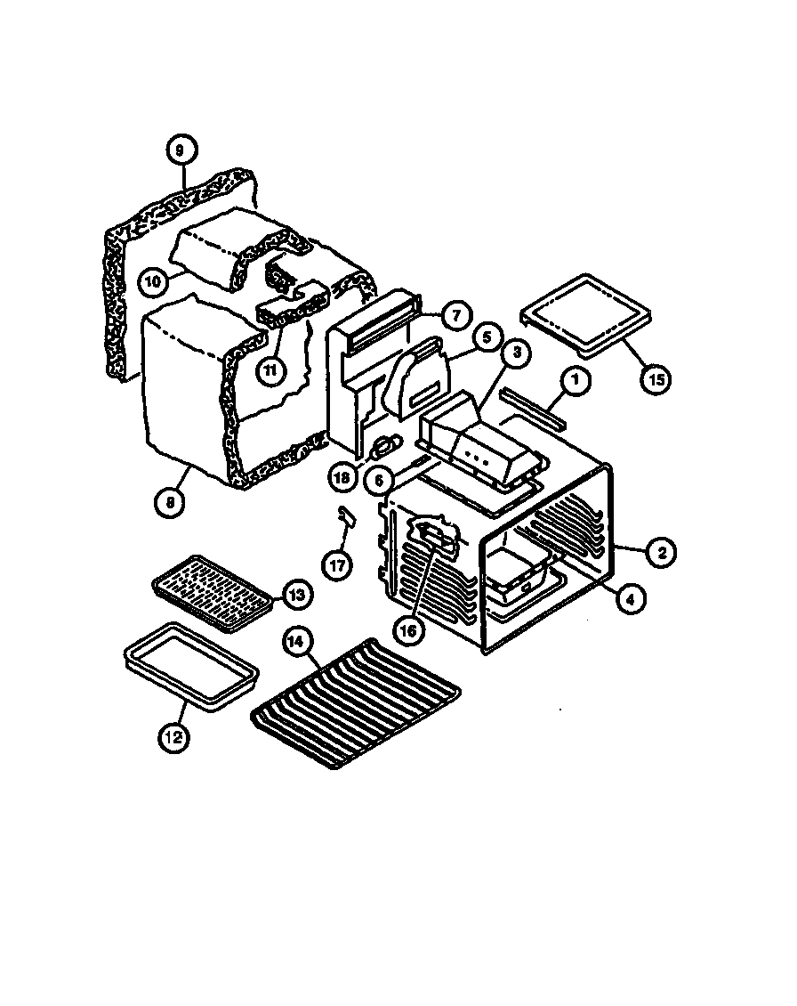 Broil box/inner oven cavity