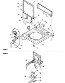Cabinet top, loading door, and door swit