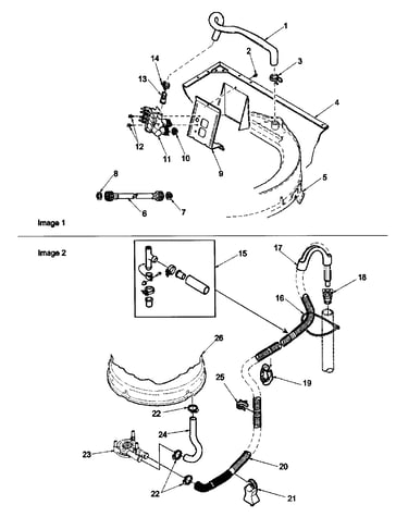 Mixing valve and hose(inlet, filler, and