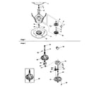 Amana LWD70AW-PLWD70AW weldment and bearing assy, brake and pul diagram