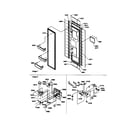 Amana S148DA01-P1305602W fz door & cavity cover assemblies diagram