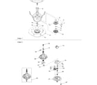 Amana LWX20AW-PLWX20AW weldment/bearing & transmission assy diagram