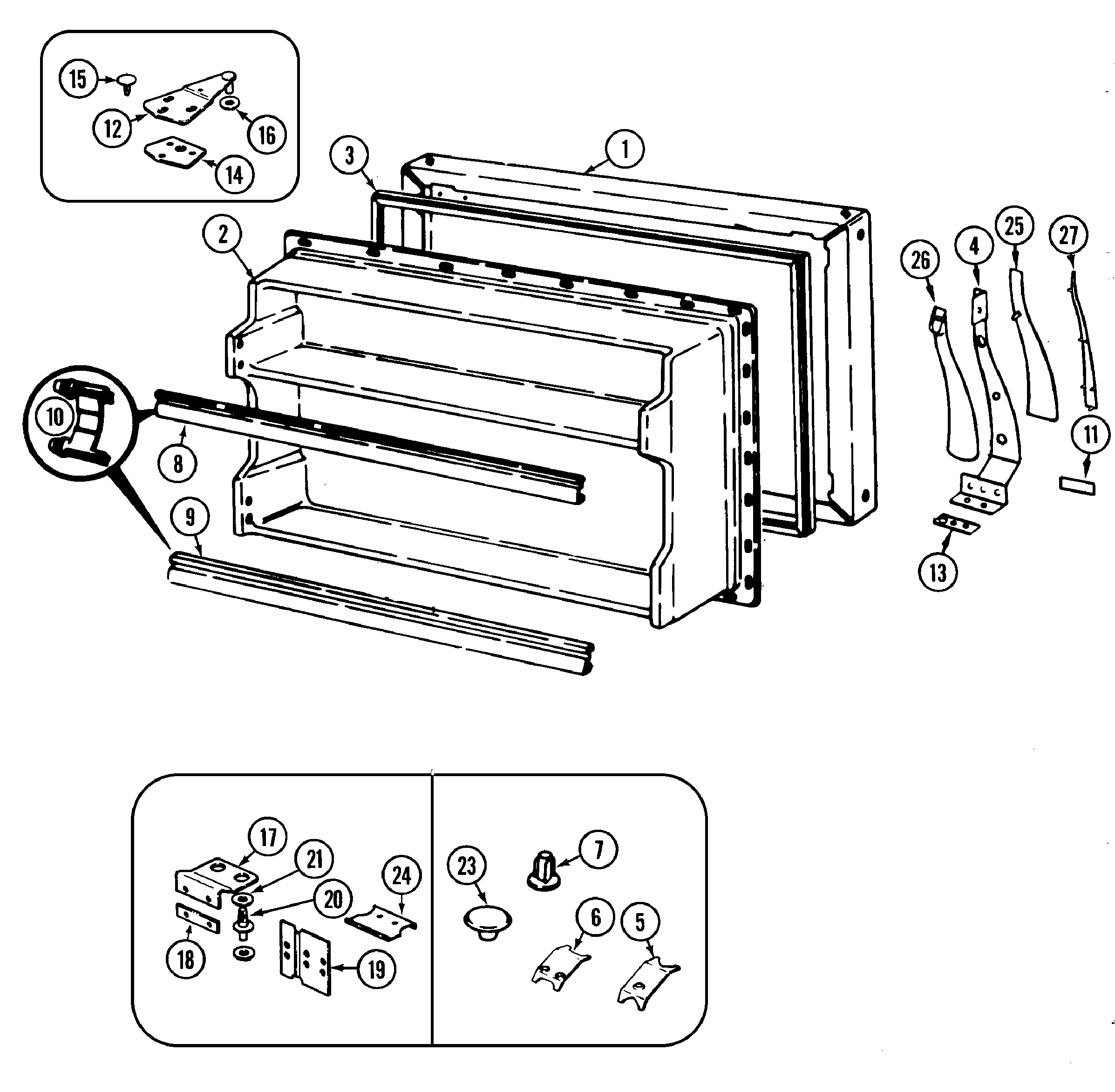 Freezer door