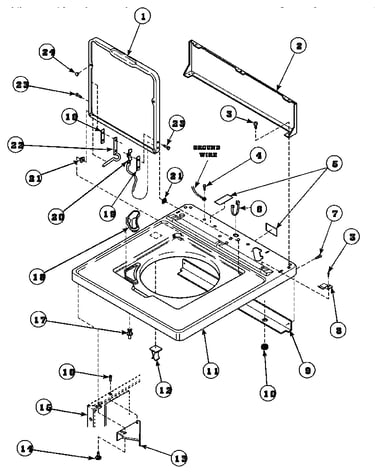 Cab top/loading dr & ctrl hood rear pan