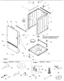 Base, cabinet, front and special tools