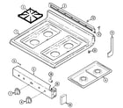 Magic Chef 3127STA top assembly diagram