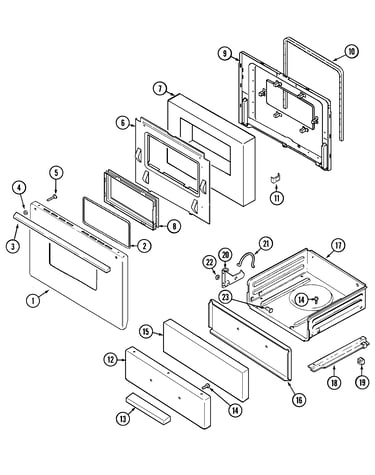 Door/drawer (3127wt* model)