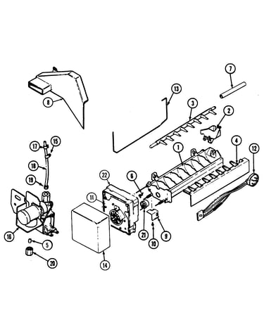Optional ice maker kit (ice)