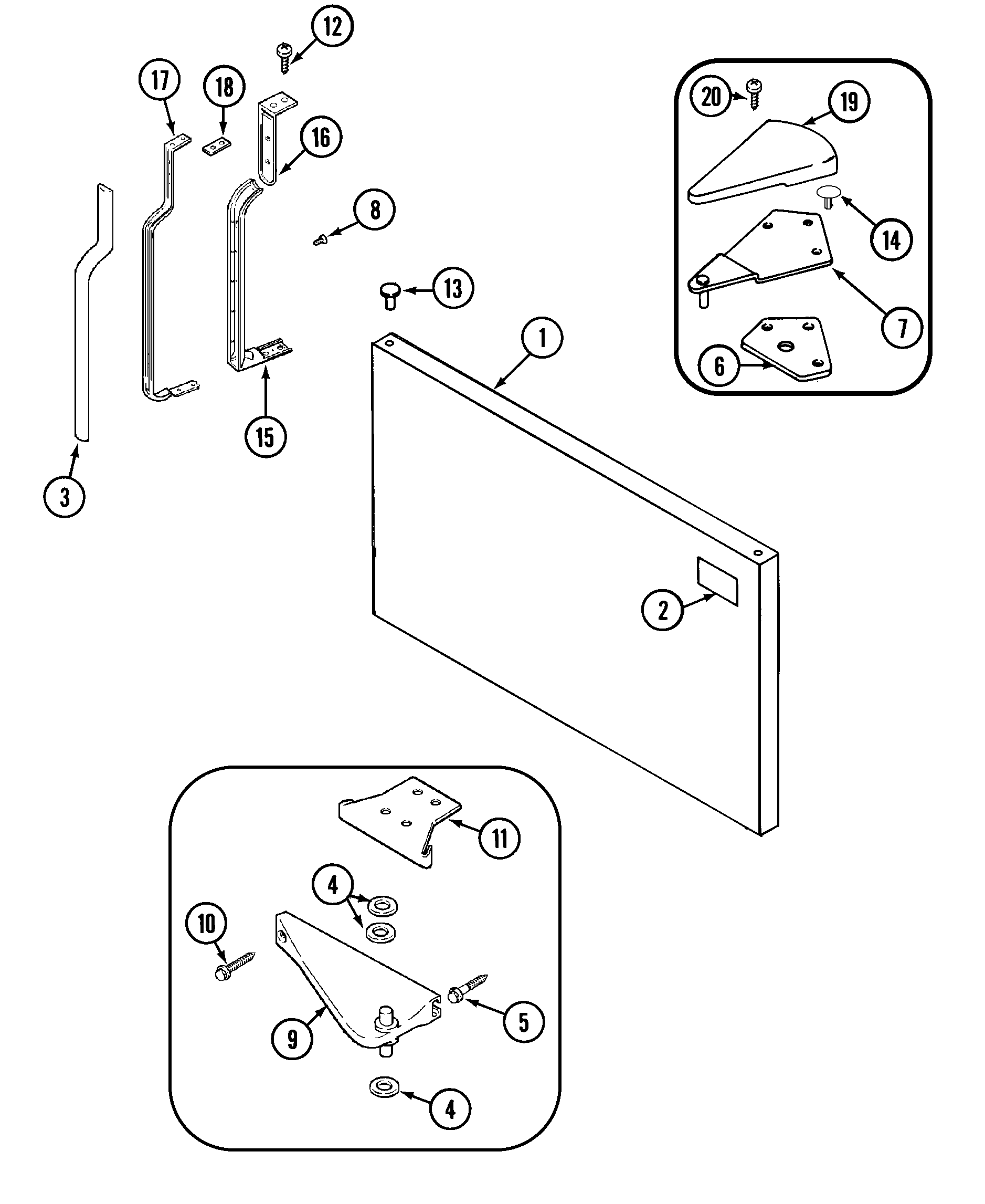 Freezer outer door